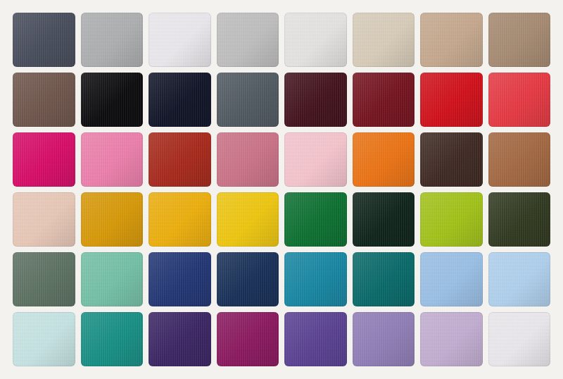 Carta de colores disponibles para polos jersey spun CITEX