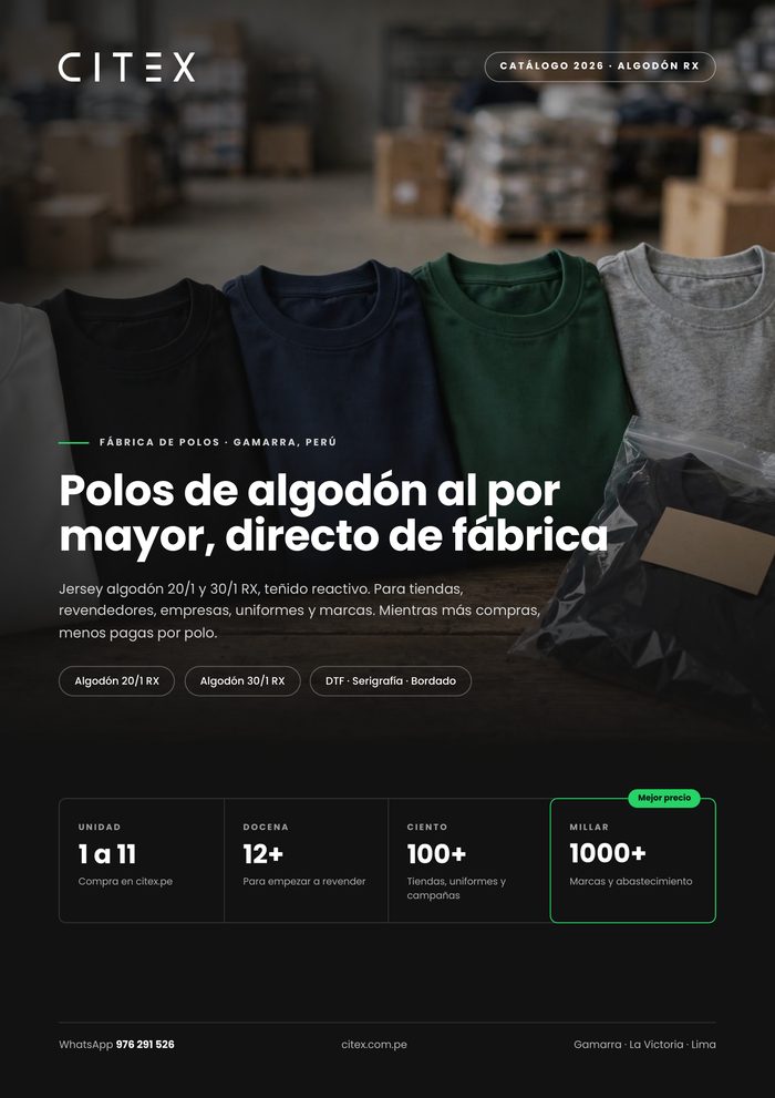 Portada del catálogo de algodón CITEX