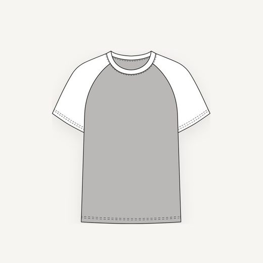 Polo ranglán CITEX con mangas de otro color